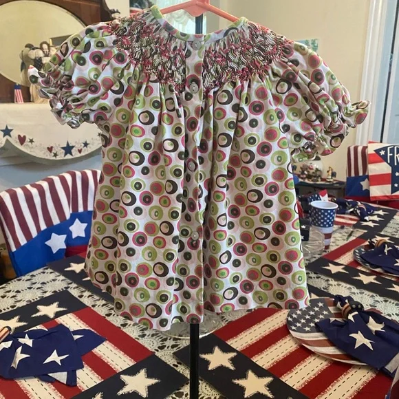 Smocked Giraffe Infant Girls Smocked Dress size 9 months - Picture 14 of 16